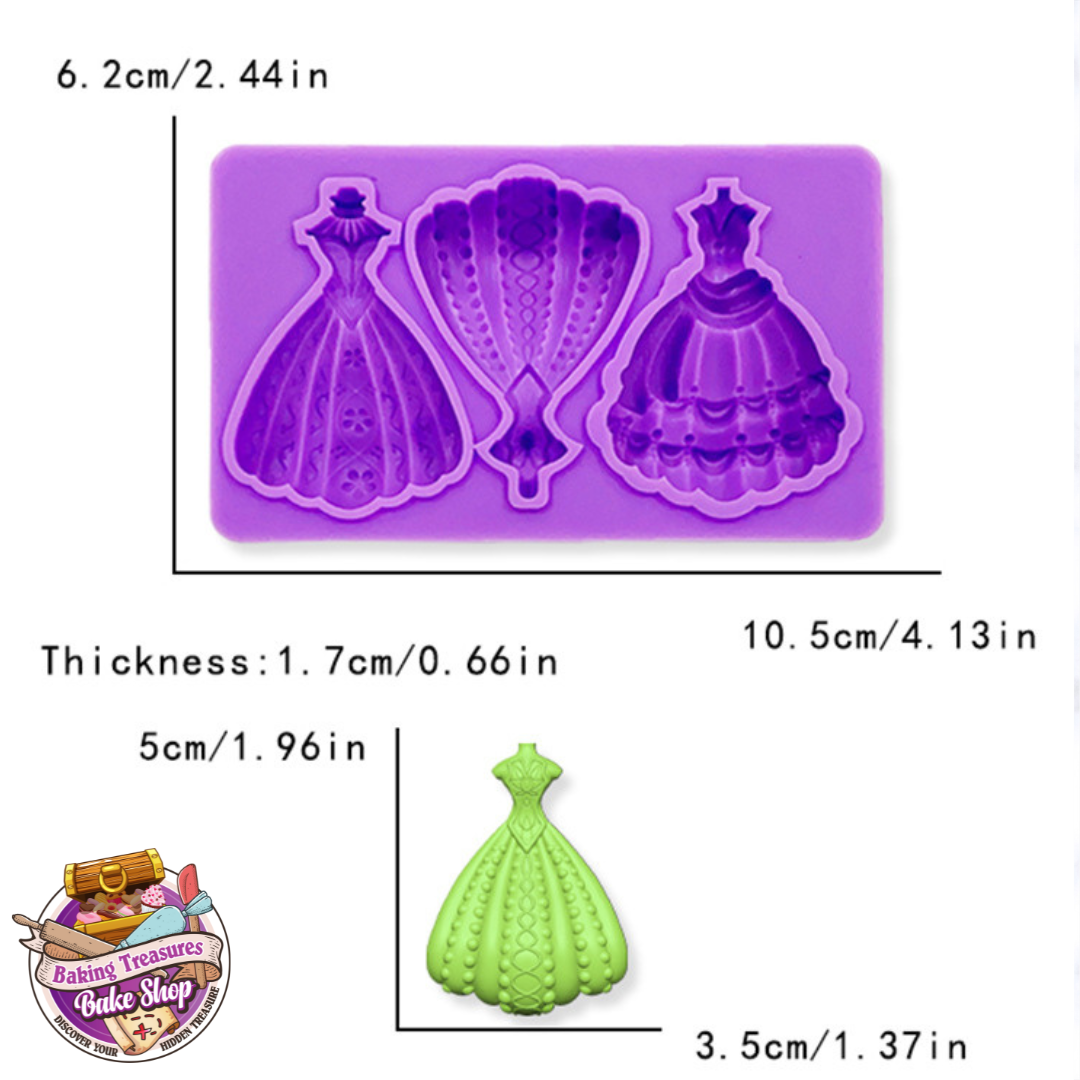 princess dress mold SHIMELE DIY Aromatherapy Candle Gypsum Mould - Princess Dress, Wedding &  Evening Gown Shapes