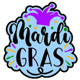 Mardi Gras Cookie Cutter with Stamp Option