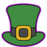 St. Patrick's Day Leprechaun Hat Cookie Cutter and Stamp with Size Option
