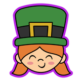 St. Patrick's Day Leprechaun Girl Cookie Cutter and Stamp with Size Option