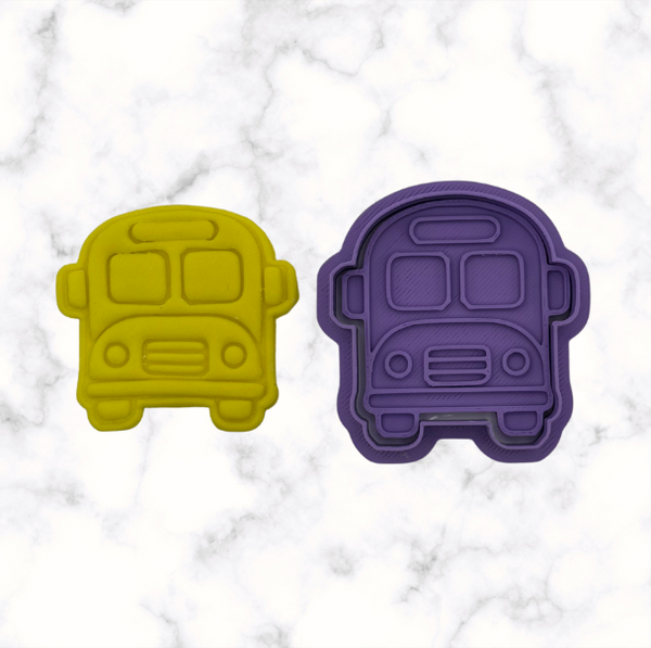 School Bus Cookie Cutter and Stamp