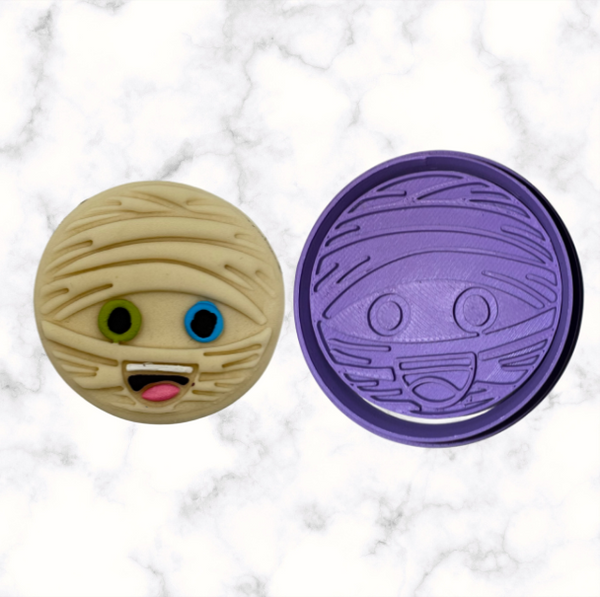 Mummy Cookie Cutter with Stamp Option