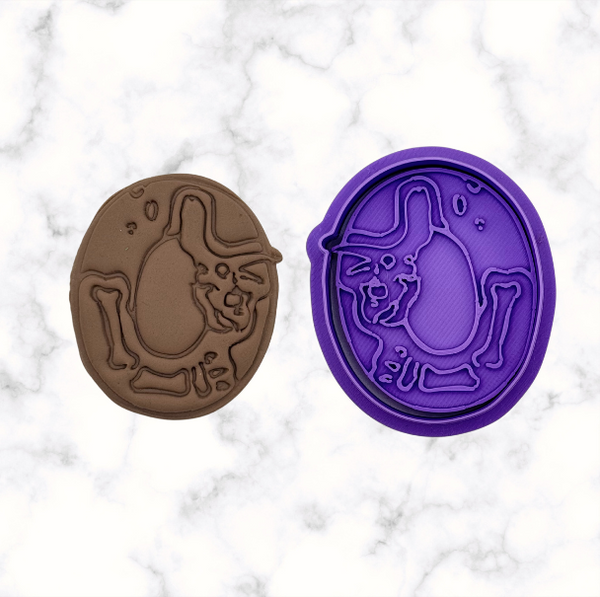 Dinosaur Number 0 Cookie Cutter and Stamp