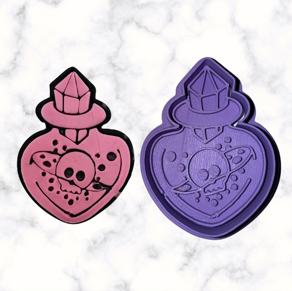 Poison Potion Cookie Cutter with Stamp Option