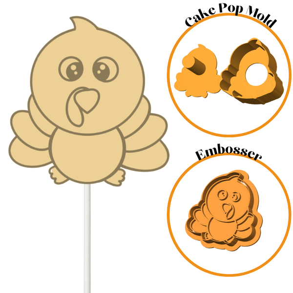 Turkey Cake Pop  Mold with or without embosser