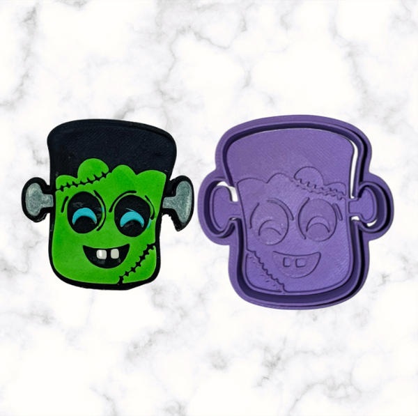 Frankenstein Cookie Cutter with Stamp Option