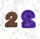 Dinosaur Number 2 Cookie Cutter and Stamp
