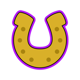 St. Patrick's Day Horse Shoe Cookie Cutter and Stamp with Size Option