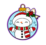 Snowman Ornament Cookie Cutter and Stamp with size option