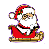 Santa on a Sleigh Cookie Cutter and Stamp