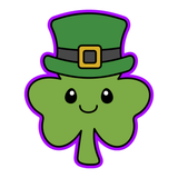 St. Patrick's Day Leprechaun Clover  Cookie Cutter and Stamp with Size Option