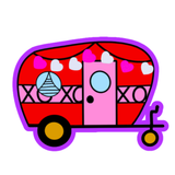 Love Shack Camper Cookie Cutter and Stamp with Size Option