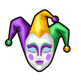 Mardi Gras Full Jester Mask Cookie Cutter with Size Option