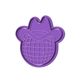 Disco Ball Cowboy Hat Cookie Cutter and Stamp Size Options