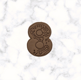 Dinosaur Number 8 Cookie Cutter and Stamp