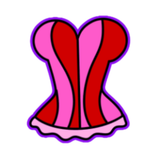 Valentine’s Sweet Romance Corset Cookie Cutter and Stamp with Size Option