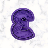 Dinosaur Number 3 Cookie Cutter and Stamp