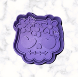 Skull Cookie Cutter with Stamp Option