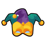 Mardi Gras Jester Half Mask Cookie Cutter with Size Option