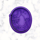 Dinosaur Number 0 Cookie Cutter and Stamp