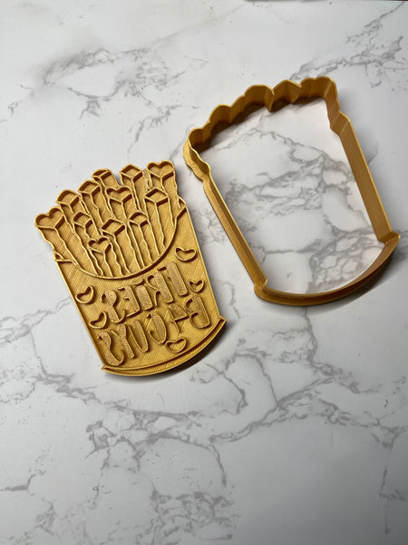 Fries B4 Guys Cookie Cutter and Embosser