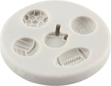 Sport Balls 5 Cavity  Silicone Mold