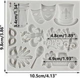 Fat Tuesday New Orleans Festival 9 Cavity Silicone Mold