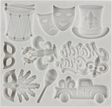 Fat Tuesday New Orleans Festival 9 Cavity Silicone Mold