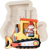 Bulldozer Fondant Molds Construction Site Silicone Mold