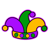 Mardi Gras Jester Hat Cookie Cutter with Stamp Option
