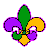 Mardi Gras Fleur-de-lis Cookie Cutter with Stamp