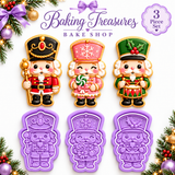 Nutcracker Sweethearts March & Melody Cookie Cutter & Embosser Stamp Set – 3 Piece Set