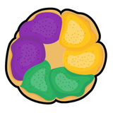 Mardi Gras King Cake Cookie Cutter with Stamp Option