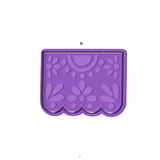 Mexican Papel Picado Cookie Cutter and Stamp with Size Option
