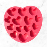 Valentine's Hearts Silicone Mold 14 Cavity