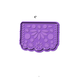 Mexican Papel Picado Cookie Cutter and Stamp with Size Option