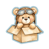 Baby Teddy Bear in Box Cookie Cutter and Stamp