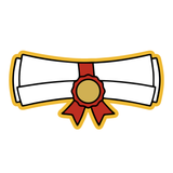Graduation Ribbon Diploma Cookie Cutter & Stamp
