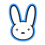 Bunny with Tall Ears Cross Eyes Cookie Cutter & Stamp