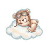Teddy Bear Napping on a Cloud Cookie Cutter and Stamp