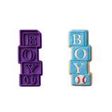 Little Slugger Boy Baby Block Cookie Cutter & Stamp