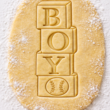 Little Slugger Boy Baby Block Cookie Cutter & Stamp