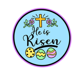 He Is Risen Easter Round Cookie Cutter & Stamp