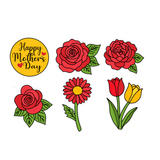 Mother’s Day Bloom Bouquet Collection Cookie Cutter Set or Cookie Cutter & Stamp Set
