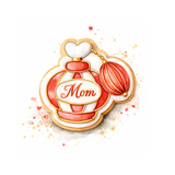 Luxury Mom Perfume Bottle Cookie Cutter & Stamp