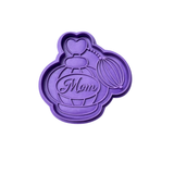 Luxury Mom Perfume Bottle Cookie Cutter & Stamp