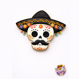 Man Skull Cookie Cutter with Hat