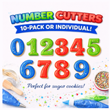 Number Cookie Cutters (0–9) – Full Set or Individual Numbers – Cutter Only