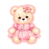 Blossom Teddy Bear Cookie Cutter & Stamp