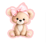 Sweet Bow Teddy Bear  Cookie Cutter & Stamp